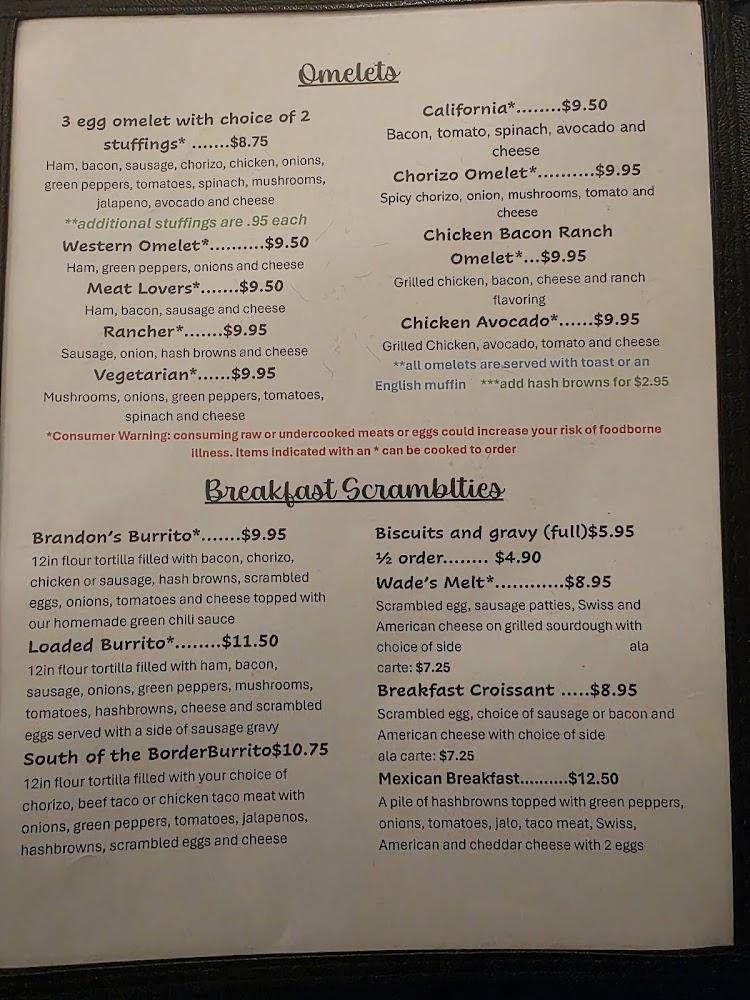 Robin's Nest Cafe Menu image 2