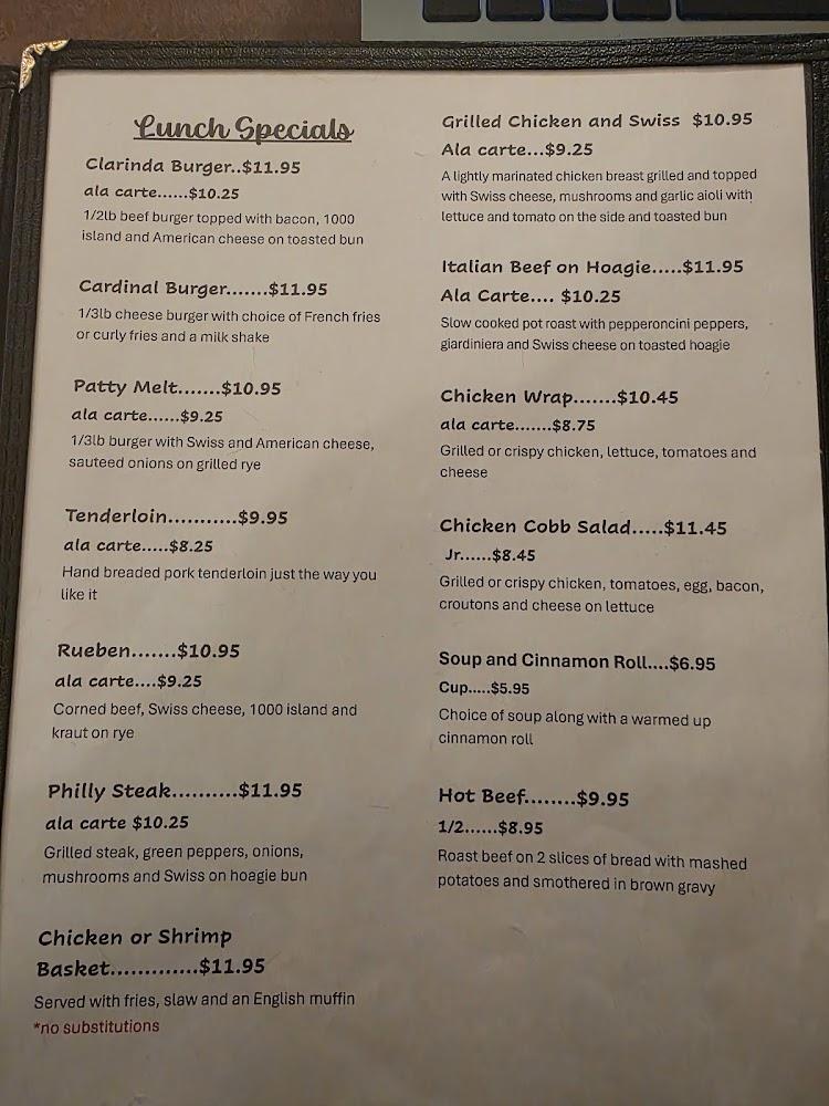 Robin's Nest Cafe Menu image 4